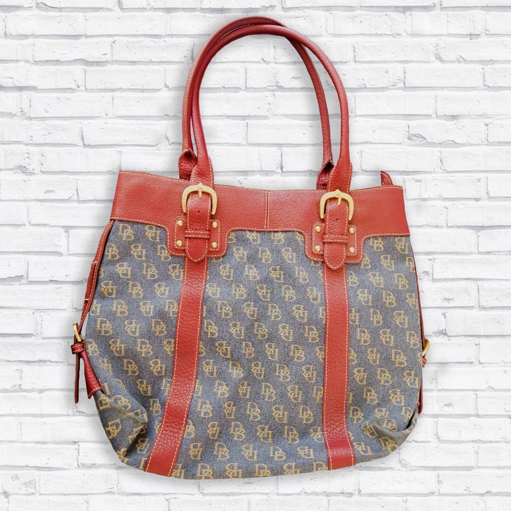 Red Leather Denim Dooney & Bourke